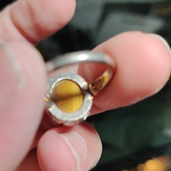 Vintage Uncas 10k GF Shank with a Tigers Eye stone. Has Makers Mark - Picture 2 of 7